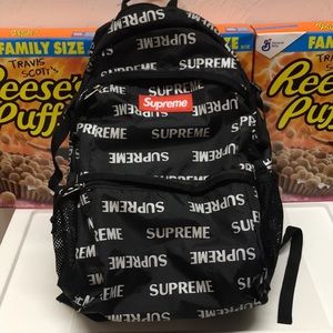 Supreme 3M reflective repeat backpack black
